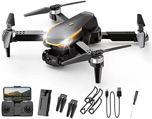 S31 Drone with Dual HD Cameras, Foldable Remote Control Toys Gifts for Teens Adults with Altitude Hold Headless Mode One Key Start Speed Adjust Trajectory Flight with Storage Bag