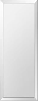 Fab Glass and Mirror Rectangle Frameless Wall Mounted 18"x40" with Safety Backing-1" Beveled Edge Vanityroom-Bathroom-Bedroom-Living Room, 18" x 40"