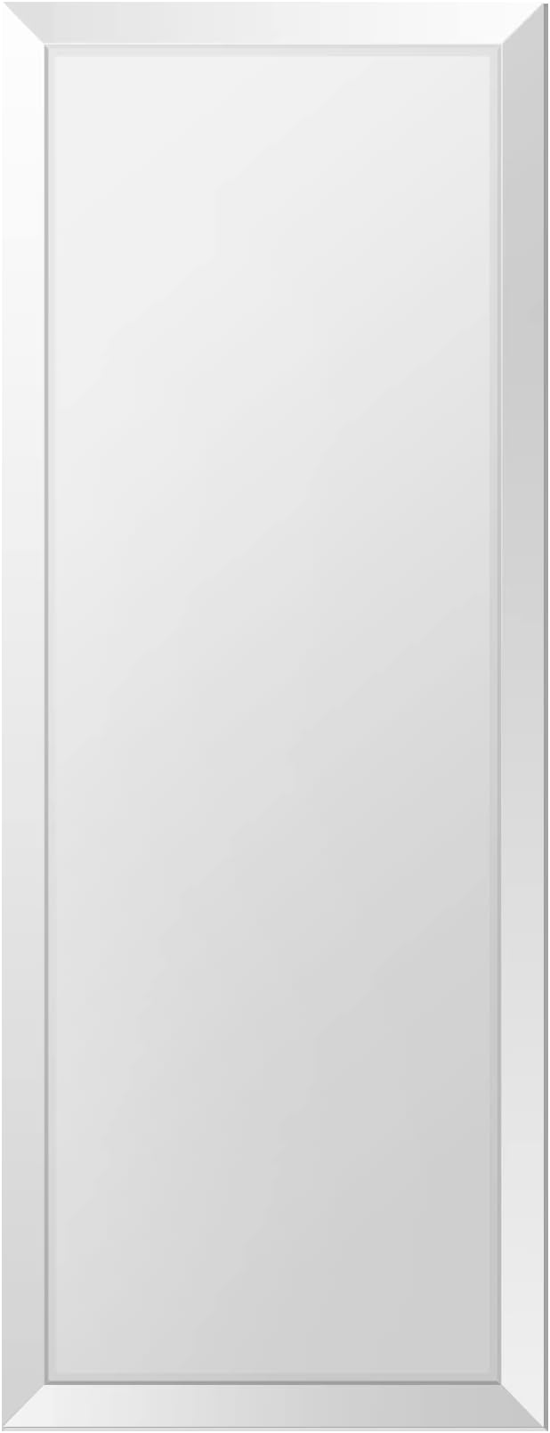 FAB Rectangle Wall Mirror Frameless Beveled 18" X 40", Hook Included