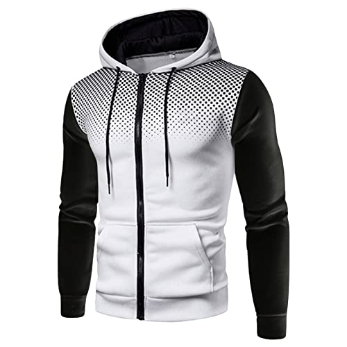 Maiyifu-GJ Hoodies for Men Heavyweight Full Zip Fleece Sport Hoodie Novelty Athletic Zip Up Hooded Jackets With Pocket