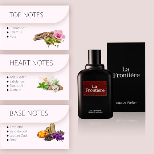 Atlantic Perfume La Frontière - Perfume For Men - Long Lasting Eau De Parfum 100ML - Dark & Bold Premium Men's Perfume