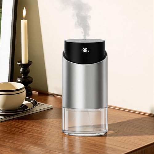 Waterless Essential Oil Diffuser Aromatherapy Scent Diffusers for Home Large Room, Bedroom, Car, Office, Desk, Battery Operated Mini Portable Air Freshener, 3 Countdown Timers & 3 Mist Levels