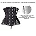 SHAPERX Women 26 Steel Boned Mesh Corsets Longline Heavy Duty Waist Trainer Long Torso Cincher,SZ1794-Black-L