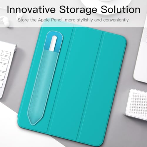 Image of MoKo Adhesive Pencil Case Holder Sticker for Apple Pencil, Cyan Blue