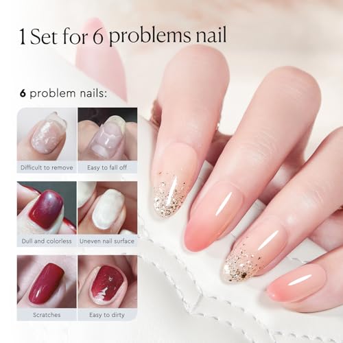Image of AZUREBEAUTY 18ml Light White Gel Top Coat No Wipe High Gloss, Clear Top Coat Long Lasting Shine Finish Soak Off UV LED Nail Lamp