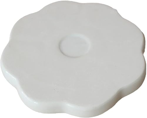 Miniatura 4 de JENKEM Paleta de pintura de cerámica redonda de 6 pulgadas, paleta de pintura de acuarela de porcelana de 9 pozos para pintura al óleo acrílica de