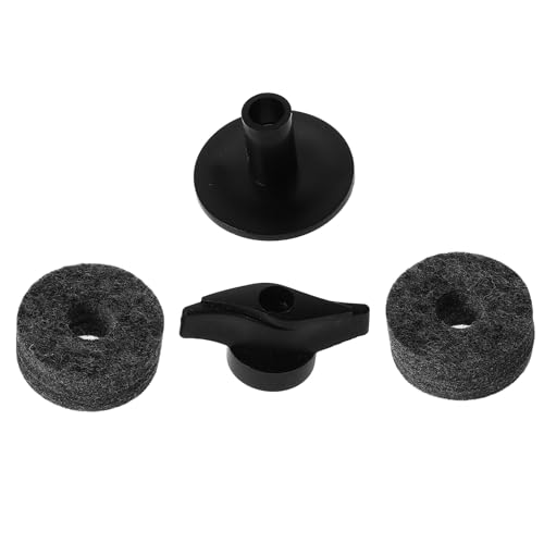 BESPORTBLE 2PCS Cymbal Stand Felt Washers and Plastic Sleeves Drum Attachment Noise Reduction Pads with Hand Screw Knob for Crash Splash Ride Cymbals Compatible with Various Random Color