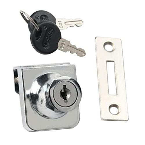 Generic para Vitrinas para Armarios Pestillo para Puertas de Vidrio para Maletas de Exhibición con Material Adecuada, 35x32mm a