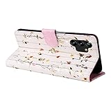 UEEBAI Wallet Case for Samsung Galaxy A13 5G, PU Leather Phone Case Kickstand RFID Blocking Flip Case with Card Slots Wrist Strap Relief Engraved Pattern Magnetic Closure Folio Case - Vine - Image 7