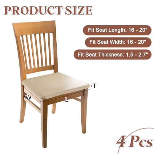 Housse de chaise extensible marron pour salle à manger et cuisine - 3