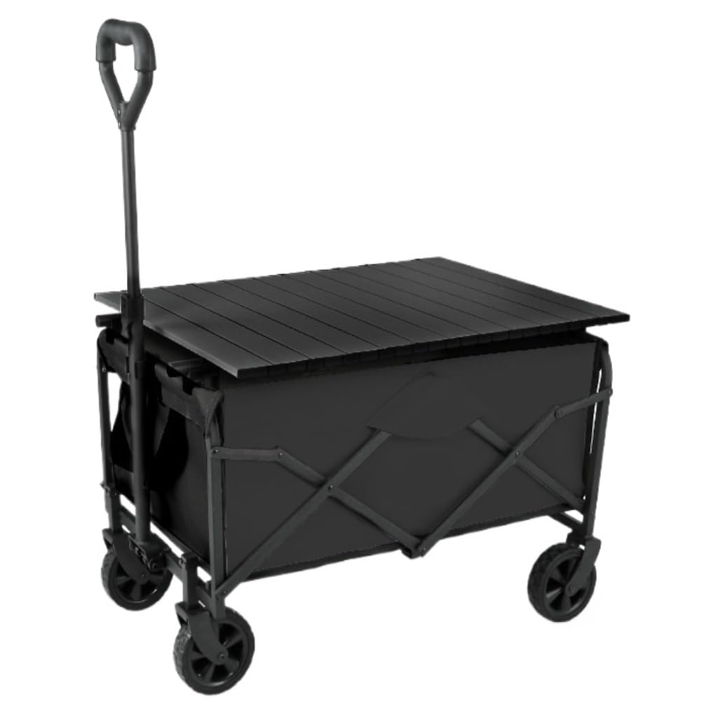 vrfvsdasAAS camping cart， Night Market Stall Cart Folding Camp Tent Outdoor Camping Picnic Cargo Trailer Van Table Trolley