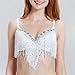 Women's Diamond Fringe Belly Dance Bra Top Sparkly Sequin Tassel Crop Top Rave Festival Party Costume