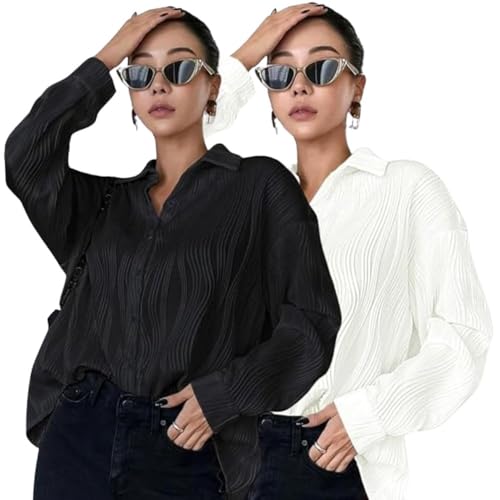 Image of Leriya Fashion Oversized Shirt for Women | Shirt for Women Stylish Western | Long Shirt for Women
