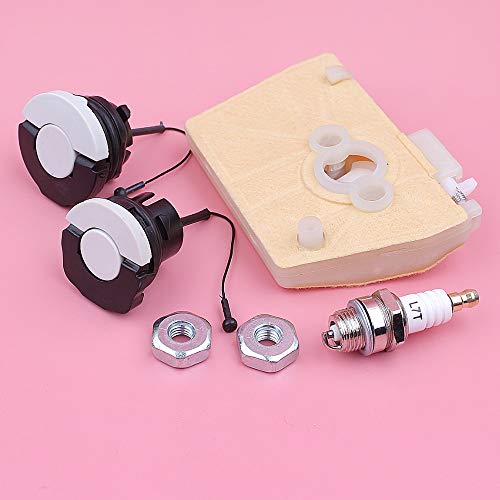 Corolado Spare Parts, Air Filter Fuel Oil Cap Bar Nut Spark Plug Kit for Stihl 038 MS380 MS381 MS 380 381 Chainsaw Spare Replacement Part