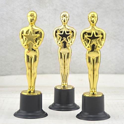 NUOBESTY Lot de 8 tasses Oscar Gold Award Trophée Mini Gold Award Trophée en plastique gagnant pour fête, célébration… - Image 8