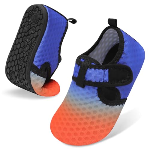 Image of LeIsfIt Kids Water Shoes Girls Boys Quick Dry Aqua Socks Breathable Swim Shoes Non-Slip Barefoot Socks for Beach Surf