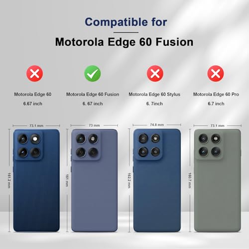 Image of Jasonyu Case for Motorola Edge 60 Fusion, PU Leather Wallet Case [Shockproof] [Magnetic] [Card Holder] [Stand Function] Flip Case (Blue)