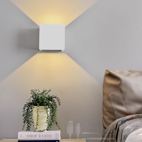Aplique de pared LED interior regulable 2700K-6500K magnético USB blanco