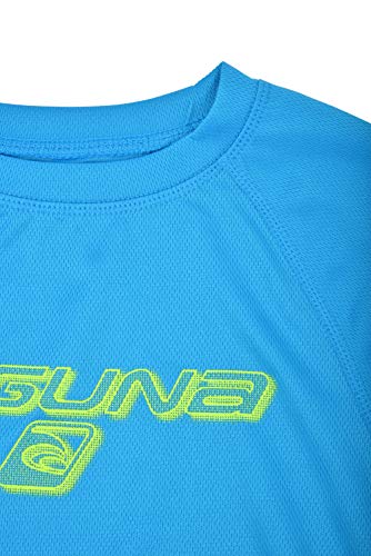 Laguna Boys Crewneck Short Sleeve Loose Fit Rashguard Swim Sun Tee Shirt Upf 50+ - Hawaiian Ocean, Size 10/12 #TOP2