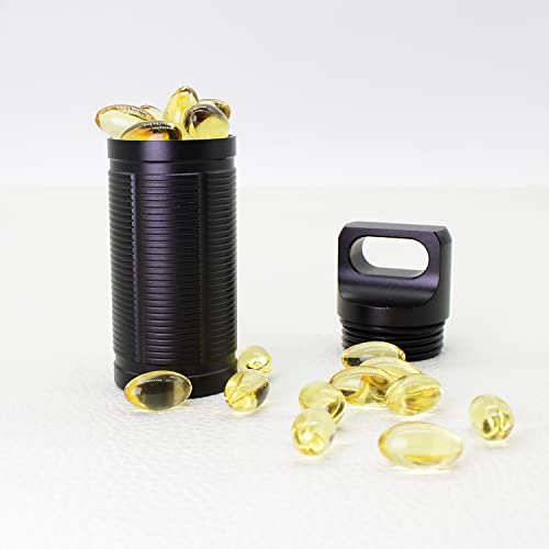 Ppfish Military Grade Air-Tight Edc Accessory Case, Waterproof Pill Fob Capsule/Match Case Battery Holder Case, Outdoor Survival Storage Container Dry Box (Pack Of 3) #TOP3