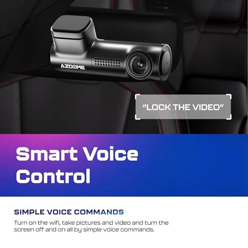 Image of AZDOME M330 1080P FHD Dash Cam, Built-in WiFi Dashcams for Cars, Voice Control Car Camera, 0.96 inch Screen, Super Capacitor, Night Vision, G-Sensor, Parking Monitor, Loop Recording