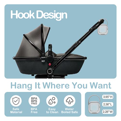 Image of Pacifier Case Pacifier Holder Case Pacifier Clip Binky Holder Case Pacifier Box Pacifier Accessories 2 Pack Clear Hook Design