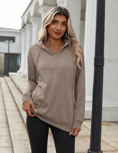Image of Zeagoo Hoodies for Women Half Zip Up Oversized Sweatshirt Fall Clothes 2026