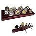 ASmileIndeep Military Challenge Coins Display Holder Solid Wood,Challenge Coin Stand Holds 30 Coins, 4 Row Military Coin Holder Rack for Desk,Challenge Coin Display Case for Collectors,Red Finish