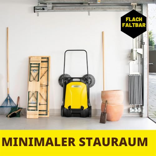 Kärcher S 4 Twin Walk-Behind Outdoor Hand Push Bodenkehrer – 5,25 Gallonen Kapazität, 68,1 cm Kehrbreite, fegt 26.000 Quadratmeter/Stunde – Ansicht 6