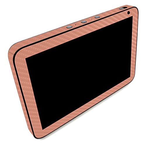 Image of MightySkins Carbon Fiber Skin Compatible with Amazon Echo Show 8 (Gen 2) - Solid Peach | Protective, Durable Textured Carbon Fiber Finish | Easy to Apply | Made in The USA