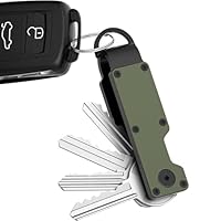 Key Organizer, Schlüssel Organizer, Metallische Schlüsselbox, Schlüsselanhänger, Kompakter Schlüsselhalter aus Metall, Zur Aufbewahrung, Kompakt Und Langlebig für Herren und Damen (Grün) (Grün)