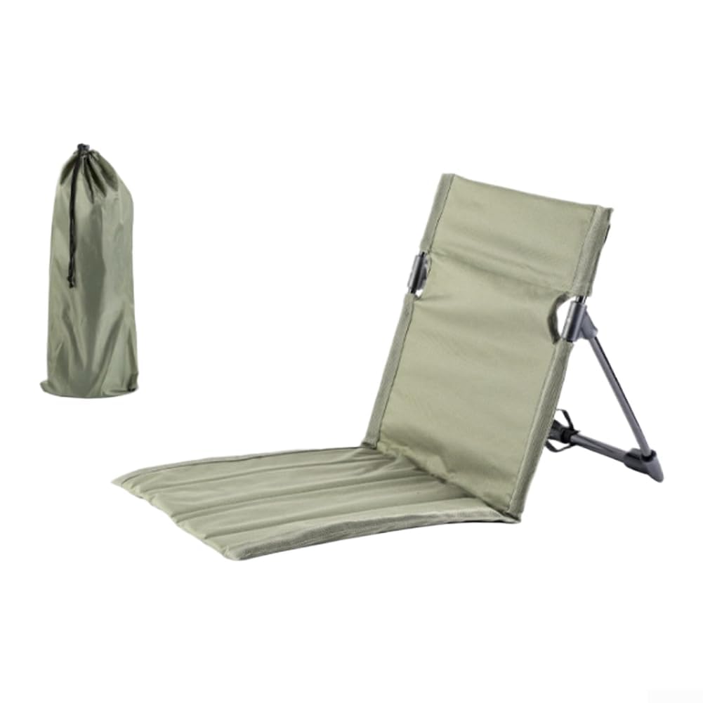 Sedia da campeggio pieghevole leggera 500 g portatile (cachi 37 x 39 x 42 cm)