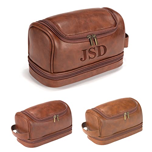 Personalized Toiletry Bag For Men, Husband, Boyfriend, Dad Large Capacity Leather Travel Dopp Kit Handcrafted Custom Name Unique Gift For Birthday| Fathers Day| Anniversary| Wedding Groomsmen Gifts 1 Personalized Toiletry Bag For Men, Husband, Boyfriend, Dad Large Capacity Leather Travel Dopp Kit Handcrafted Custom Name Unique Gift For Birthday| Fathers Day| Anniversary| Wedding Groomsmen Gifts