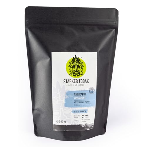 AMBIKAPUR Espresso 500 g, ganze Bohne, 100{38d9e471c83f941eaaf023cd96d14e7c012fa1ba15eda59a7a0998932568d4ba} Robusta, Guatemala und Indien, handgeröstet, geeignet für Vollautomat, Siebträger und Herdkännchen, Koffeingehalt: 2,57{38d9e471c83f941eaaf023cd96d14e7c012fa1ba15eda59a7a0998932568d4ba}, besonders säurearm, Intensität 5/6 AMBIKAPUR Espresso 500 g, ganze Bohne, 100{38d9e471c83f941eaaf023cd96d14e7c012fa1ba15eda59a7a0998932568d4ba} Robusta, Guatemala und Indien, handgeröstet, geeignet für Vollautomat, Siebträger und Herdkännchen, Koffeingehalt: 2,57{38d9e471c83f941eaaf023cd96d14e7c012fa1ba15eda59a7a0998932568d4ba}, besonders säurearm, Intensität 5/6
