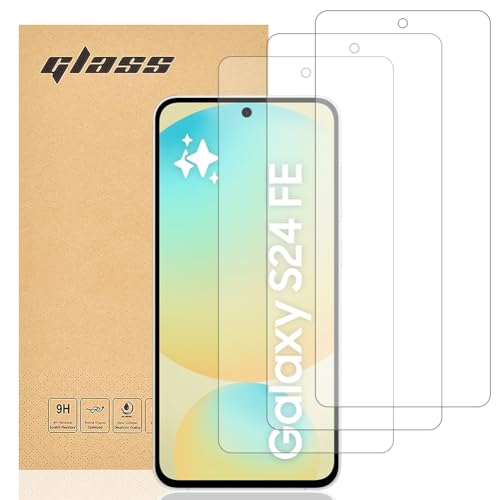 Totill Tempered Glass for Samsung Galaxy S24 FE Screen Protector [3 Pack] [Easy install] [Case Friendly] [Crystal Clarity] Comfortable Round Edge Shockproof Scratchproof oilproof Screen Protectors