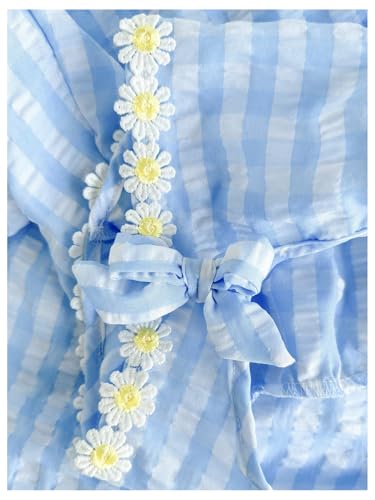 Floerns Girl's Cute Plaid Tank Dress Sleeveless Floral Round Neck Summer A Line Dresses4