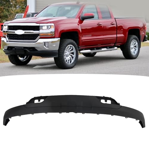 Front Bumper Lower Valance With Tow Hook Holes Compatible with 2016 2017 2018 Chevrolet Silverado 1500 for 84029800 GM1015135C Air Dam Deflector Replacement