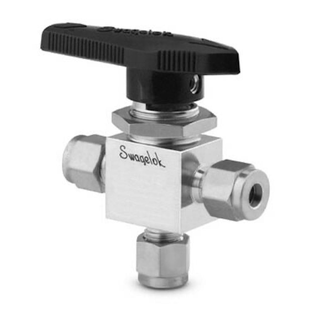 WHITEY SS-45XS8 SS, 1-PIECE 40 SERIES 3-WAY BALL VALVE, 4.6 CV, 1