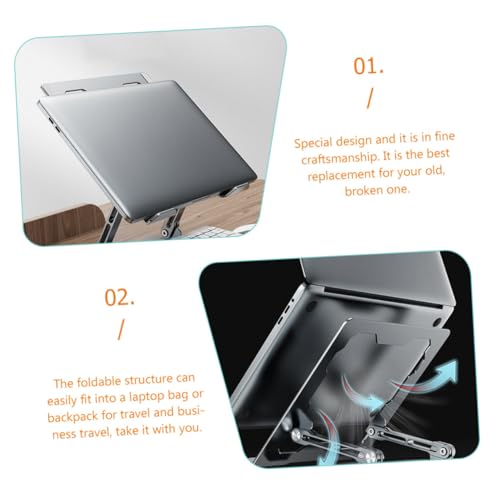Soporte Ajustable para Laptop de Aluminio Plata miniatura 6