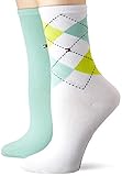 tommy hilfiger türkis  Tommy Hilfiger Damen TH Women Check 2P Socken, Türkis (Mint Leaf 017), (Herstellergröße: 39/42) (2erPack)