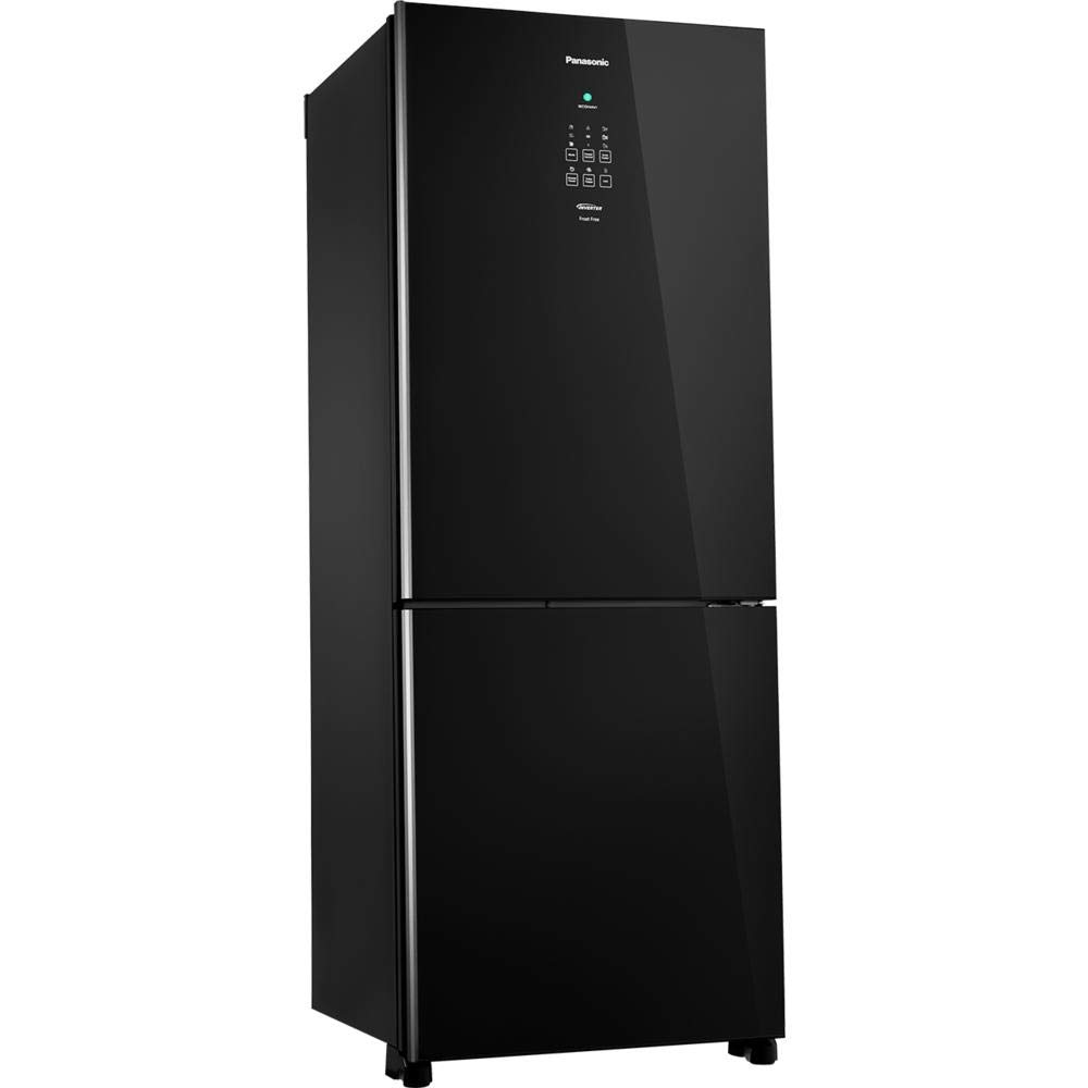 Geladeira Panasonic 425L Black Glass fechada