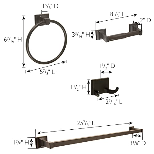 Image of Design House 560854 Millbridge 4-Piece Bathroom Accessory Kit, Oil-Rubbed Bronze
