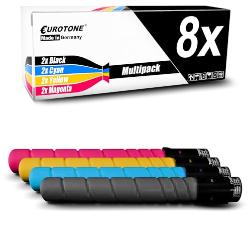 Toner Konica Minolta Bizhub C220 C280 Eurotone TN216 pack de 8 cartouches de rechange pour imprimante