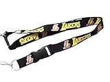 La Lakers Lanyard Keychain Id Ticket Clip -Black