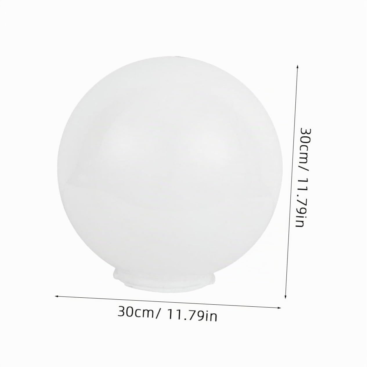 Alipis Abat-jour Sphérique Acrylique 30 Cm Diamètre Lait Opaque Protection Lampe Extérieure Jardin Remplacement Globe Lumineux Solide pour Applique Murale et Éclairage Extérieur