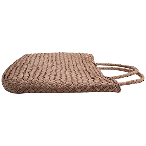 Casual Straw Bag Natural Wicker Tote Bags Women Braided Handbag For Garden Handmade Mini Woven Rattan Bags, Brown2