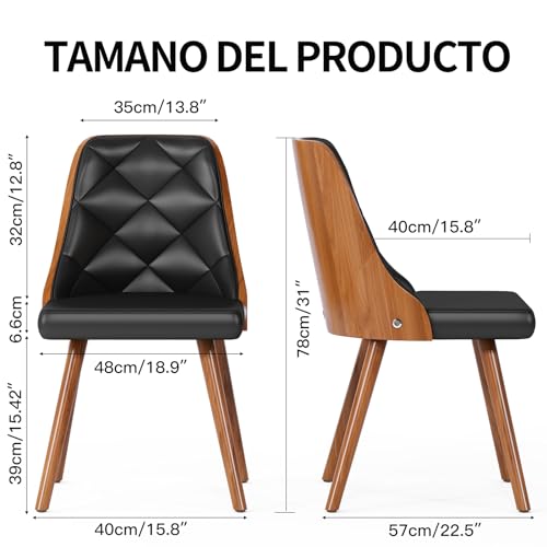 Consejos y reviews para comprar Sillas para Comedor de cuero - solo los mejores. 30 Imagen adicional