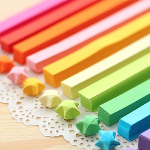 Miniatura 3 de Kotkiddy Paquete De 540 Tiras De Papel De Origami, Estrellas De Papel Origami, 27 Colores, Adecuadas Para Manualidades En La Escuela Colores Arcoíris