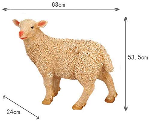 Wsimei Simulation Sheep Animal Sculpture, Garden Decoration Garden Decoration, Outdoor Park Resin Sculpture #TOP1