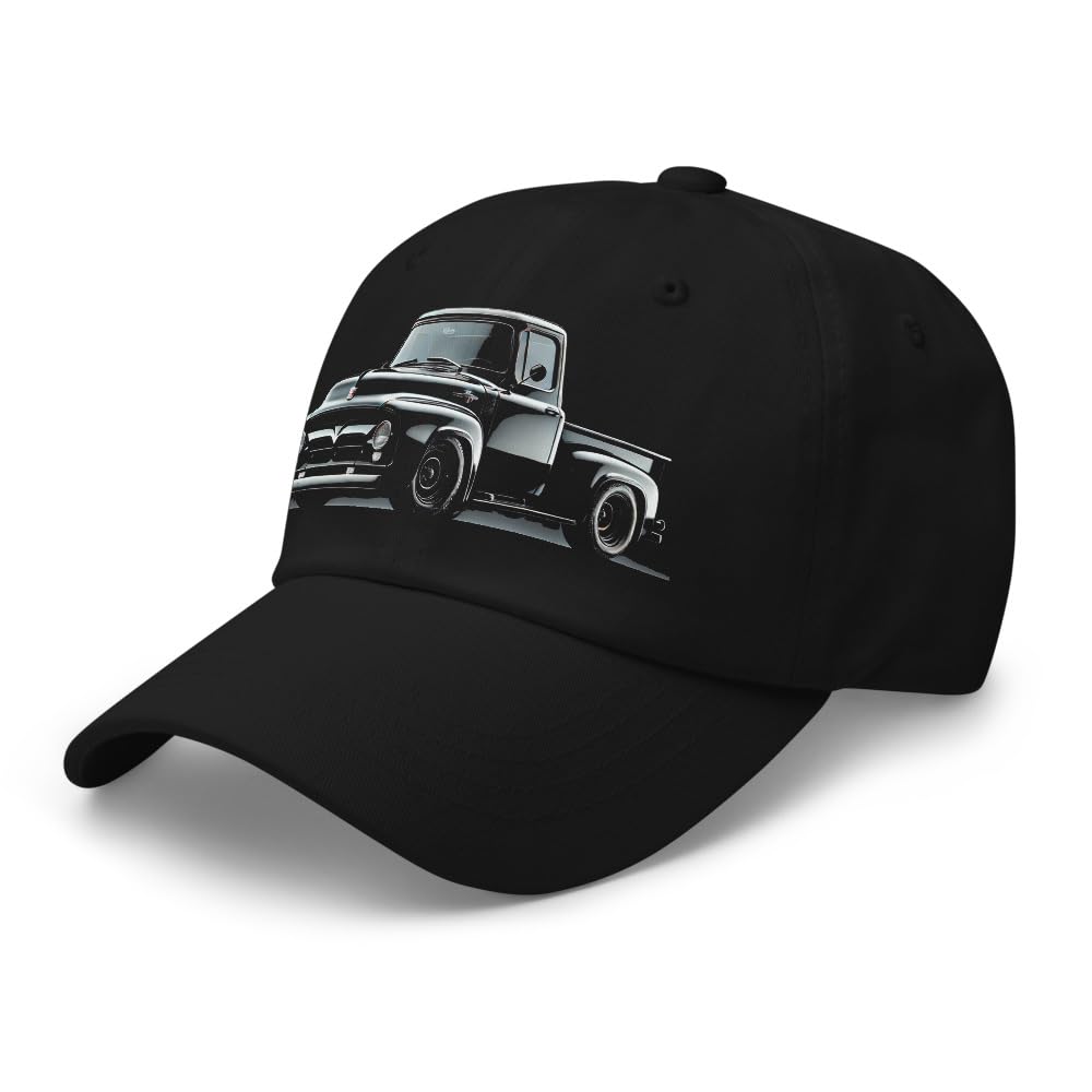 Czarna czapka z daszkiem 1956 F100 Pickup - klasyczna czapka z daszkiem w stylu vintage